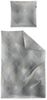 Irisette Wave Mako-Satin Bettwäsche 155x220 Zickzack grau beige 8624-11 Bild 1