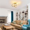 Riserva LED Deckenleuchte Kleeblatt LED Deckenleuchte Gold 22W 3000K Warmweiß Modern Bild 2