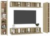 vidaXL 10-tlg. TV-Schrank-Set Sonoma-Eiche Spanplatte [3078980] Bild 3