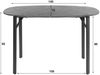 KAWOLA Bartisch SESTA Stehtisch Kunststoff Keramikoptik oval schwarz 92 x 75 x 140 cm Bild 5