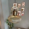 Bamyum Pendelleuchte Elegant Glas Pendelleuchte Hängelampe Restaurant Halle Beleuchtung, ohne Leuchtmittel Bild 3