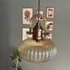 Bamyum Pendelleuchte Elegant Glas Pendelleuchte Hängelampe Restaurant Halle Beleuchtung, ohne Leuchtmittel Bild 5