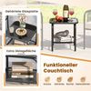 Rattan Gartenmöbel Set 3tlg. Balkonmöbel mit 2 Stühle & Tisch & Kissen Beige Bild 5
