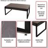 Couchtisch HWC-L53, Wohnzimmertisch Beistelltisch Sofatisch, Metall 43x110x64cm ~ dunkle Wildeiche Bild 2