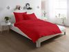 Mako-Satin Bettwäsche "Premium" aus 100% Baumwolle - Uni Rot 155x220 cm und 80x80 cm Bild 2