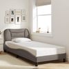 vidaXL Bettgestell mit LED ohne Matratze "Hvar" Taupe 90x200 cm Stoff 3213680 Bild 4