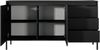 Masseno Kommode SENSATO 104 cm Sideboard und 3 Türen schwarz Bild 3