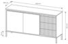 Masseno Kommode SENSATO 104 cm Sideboard und 3 Türen schwarz Bild 2