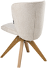 Esszimmerstuhl 2er Set drehbar COSO Stoff Hellbeige Bild 5