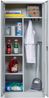 Putzmittelschrank Stahl, 80x38x180 cm, grau Bild 4