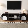 TV-Schrank Schwarz-Weiß mit 2 Schubladen & 2 Türen, Kabelmanagement, 180x38x45 cm Bild 2