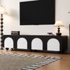 TV-Schrank Schwarz-Weiß mit 2 Schubladen & 2 Türen, Kabelmanagement, 180x38x45 cm Bild 3