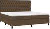 vidaXL Boxspringbett mit Matratze Dunkelbraun 200x200 cm Stoff, Härtegrad: H2 [3142044] Bild 3