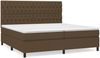 vidaXL Boxspringbett mit Matratze Dunkelbraun 200x200 cm Stoff, Härtegrad: H2 [3142044] Bild 2