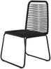 vidaXL Gartenstühle 4 Stk. Poly Rattan Schwarz 313112 Bild 5