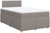 vidaXL Boxspringbett mit Matratze Taupe 120x200 cm Stoff 3286651 Bild 2