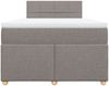 vidaXL Boxspringbett mit Matratze Taupe 120x200 cm Stoff 3286651 Bild 4