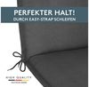 LILENO HOME Hochlehnerauflage Gartenstuhl Auflage, bequeme Sitzauflage für Gartenmöbel, Stuhlkissen, (2 St, 2er Set), Polsterauflage Uni Anthrazit, Sitzpolster für Klappstühle Bild 4
