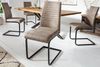 riess-ambiente Freischwinger APARTMENT taupe / schwarz (Einzelartikel, 1 St), Esszimmer · Microfaser · Metall · Industrial Bild 2