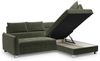 Ecksofa Schlafsofa Sofa MARNO in Stoff Vogue Moosgrün Ottomane Rechts Bild 2