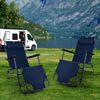 Klappstuhl, Campingstuhl, Kopfkissen, blau, L 153 cm Bild 3