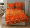 CASATEX Bettwäsche Indi Terra-Orange Biber 240 x 220 + 2x 80 x 80 cm Bild 4