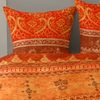 CASATEX Bettwäsche Indi Terra-Orange Biber 240 x 220 + 2x 80 x 80 cm Bild 5
