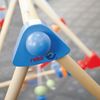 roba Baby Spielbogen aus Holz mit Ring, Kugel & Form Anhängern - Activity Center ab 3 Monaten - Montessori Spielzeug - Rot / Blau Bild 2
