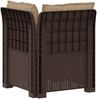 vidaXL 1-Sitzer Garten-Sofa mit Kissen Rattan-Look PP Braun 8011838 Bild 4