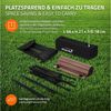 Hauki Campingtisch Campingmöbel Set für 2 Person mit Tragetasche Gartenmöbel Sitzgruppe (3-St), Camping-Set mit Aluminium Klapptisch inkl. 2 Campingstuhl Schwarz Bild 4