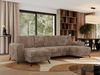 U-förmige Ecksofa, XXL Universalecke mit losen Kissen zum Wohnzimmer, Bettkästen und Schlaffunktion, schwarze Metallbeine - AXEL U - Braun Cord Bild 3