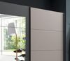 Schwebetürenschrank Kleiderschrank 3-türig mit Spiegel Zubehör in Sand Grau, modern, 225cm x 65cm x 208cm (BxTxH) Bild 3