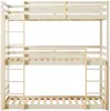 Vente-unique - VAGAR Bett Holz, Platte Beige - B 101 cm x H 210 cm x L 208 cm Bild 3