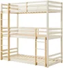 Vente-unique - VAGAR Bett Holz, Platte Beige - B 101 cm x H 210 cm x L 208 cm Bild 2