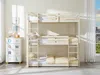Vente-unique - VAGAR Bett Holz, Platte Beige - B 101 cm x H 210 cm x L 208 cm Bild 1