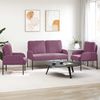 vidaXL Sofagarnituren mit Kissen 3 pcs Lila 115 x 56 x 80 cm Sperrholz 3406224 Bild 3