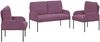 vidaXL Sofagarnituren mit Kissen 3 pcs Lila 115 x 56 x 80 cm Sperrholz 3406224 Bild 2