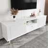 Merax Lowboard mit Soft-Close-Funktion, Hochglanz Fernsehschrank Sideboard (1 St), TV-Schrank mit 2 Türen, Schublade & offenen Fächern, 170 x 36 x 54 cm Bild 4