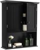 Hängeschrank Medizinschrank Wandschrank mit Doppeltür Badschrank Schwarz Bild 2