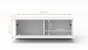 AX LIVING TV Board Loriano 100cm Lowboard Eiche Wotan / weiß Hochglanz Bild 5