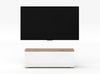 AX LIVING TV Board Loriano 100cm Lowboard Eiche Wotan / weiß Hochglanz Bild 2