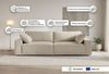 OTTO home 3-Sitzer Mittell, Chenille, Breite 245 cm, bodentief, extra Kissen inkl, tiefe Sitzfläche Bild 3