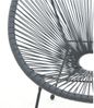 Stuhl runde Sitzschale 2er-Set Polyethylen Grau Bild 4