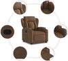vidaXL Relaxsessel Braun Stoff 372407 Bild 5