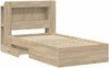 vidaXL Bettgestell mit Stauraum mit Kopfteil Sonoma-Eiche 100 x 200 cm 3433828 Bild 3
