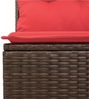 vidaXL 10-teiliges Gartensofa-Set mit Kissen, braun, Polyrattan 3220713 Bild 5
