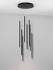 Nova Luce 9081802 ELETTRA LED Pendelleuchte 8-flammig 3000K Schwarz Bild 4