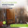 Juskys® Beistelltisch Zadar - Klappbar für platzsparende Nutzung, aus geöltem Akazienholz, ideal für Garten und Balkon, 46x46x46 cm Bild 4