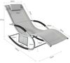 SoBuy OGS28-HGx2 Schaukelstuhl Garten 2er Set, Textilene, Lackiert, Hellgrau, 150 x 87 x 63 cm Bild 3