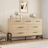 GarveeMore Kommode 7 Schubladen Hochkommode Schubkastenkommode Anrichte Kombikommode, Modernes Design Sideboard Holz-Aufbewahrungsschrank 132 x 41 x 81 cm Bild 4